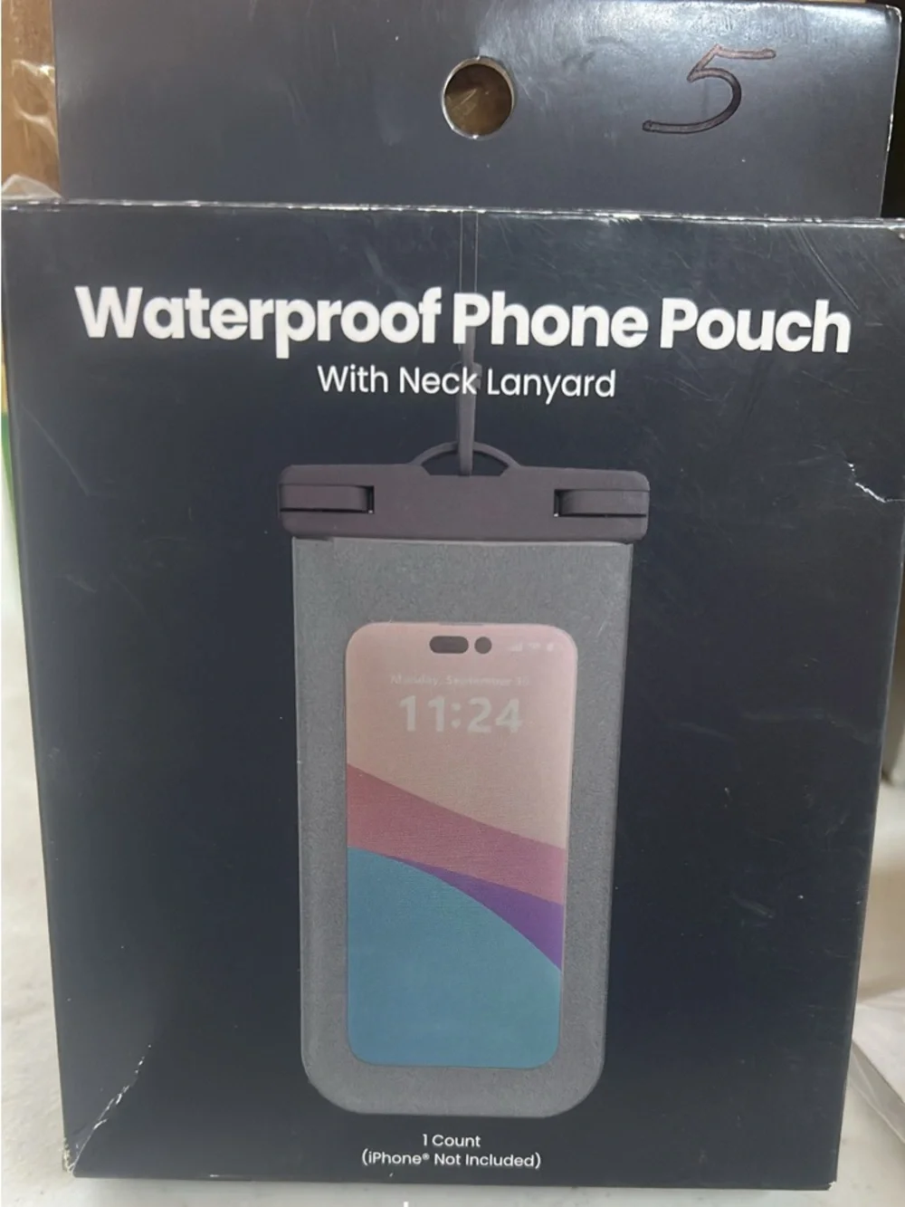 Waterproof Phone Pouch with Neck Lanyard - Gray